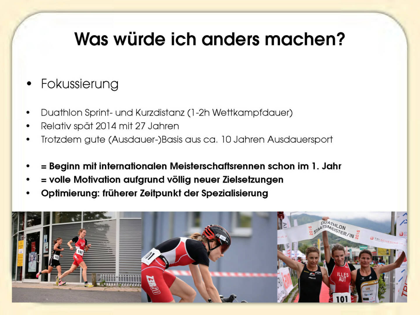 Was würde ich anders machen - Sandrina Illes