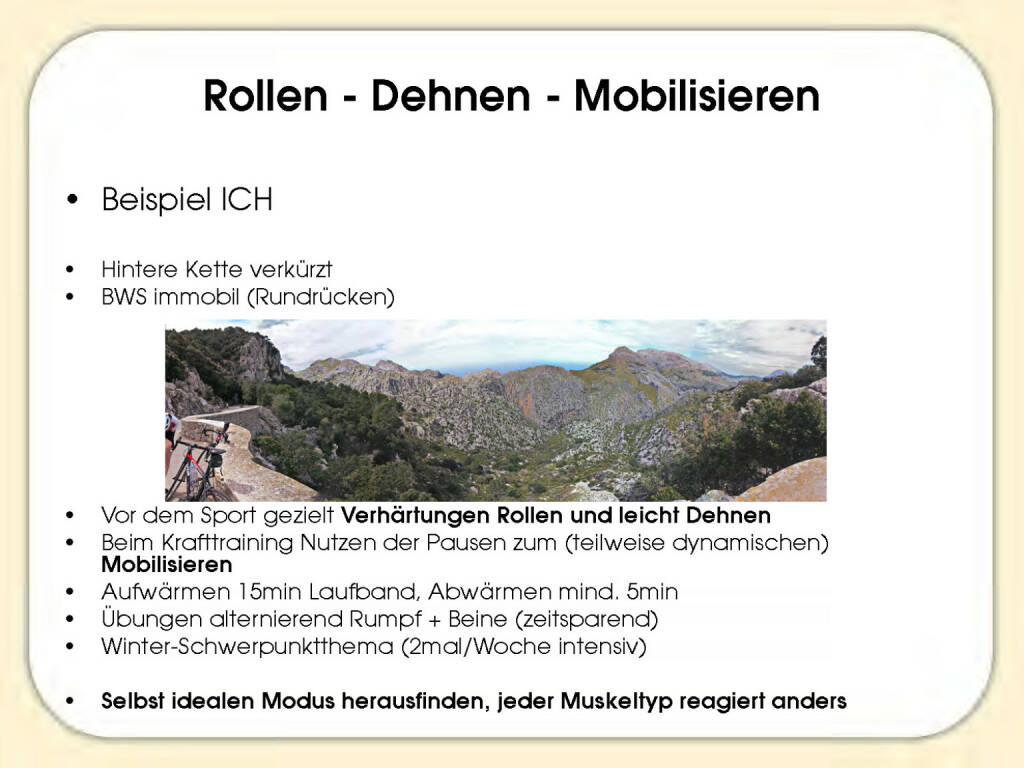 Rollen, Dehnen, Mobilisieren - Sandrina Illes (15.11.2016) 
