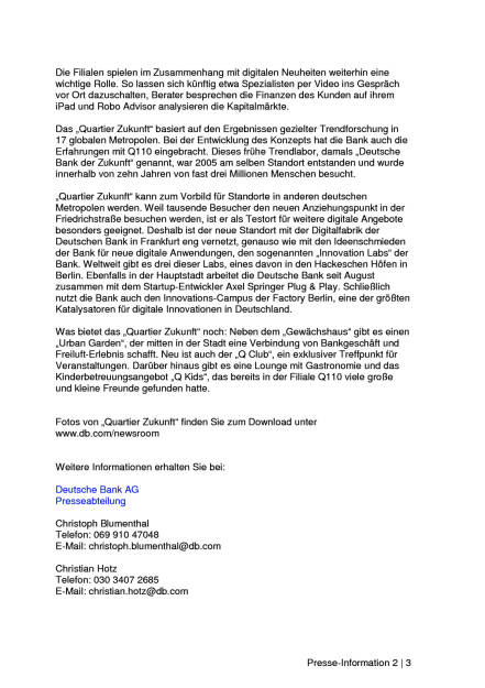 Deutsche Bank eröffnet modernste Filiale Europas in Berlin, Seite 2/3, komplettes Dokument unter http://boerse-social.com/static/uploads/file_1984_deutsche_bank_eroeffnet_modernste_filiale_europas_in_berlin.pdf (17.11.2016) 