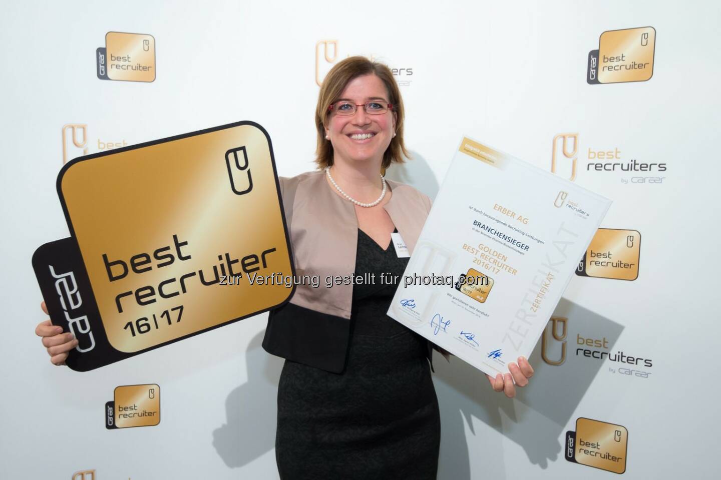 Birgit Leitner, Erber AG: Erber AG mit „goldenen Best-Recruiters Siegel 2016/17“ ausgezeichnet (C) GPK/APA-Fotoservice/Hörmandinger