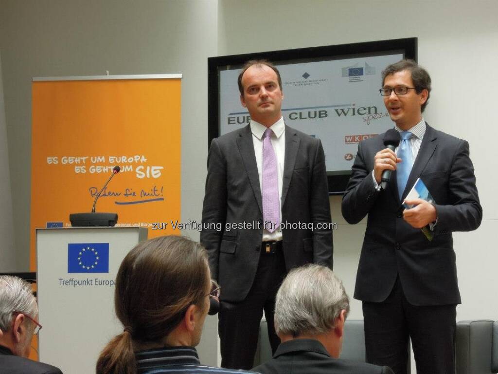 Georg Pfeifer (Leiter des Informationsbüros des Europäischen Parlaments), Richard Kühnel (Vertreter der Europäischen Kommission in Österreich), © com_unit (06.05.2013) 