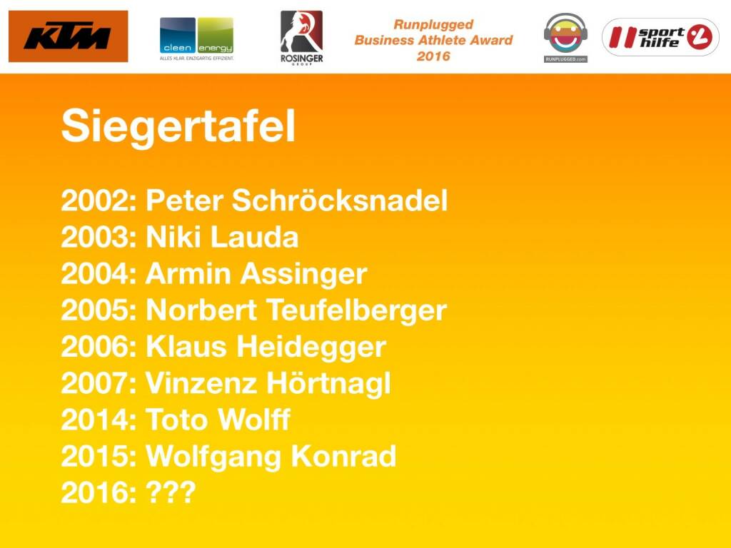 Business Athelete Award Siegertafel (06.12.2016) 