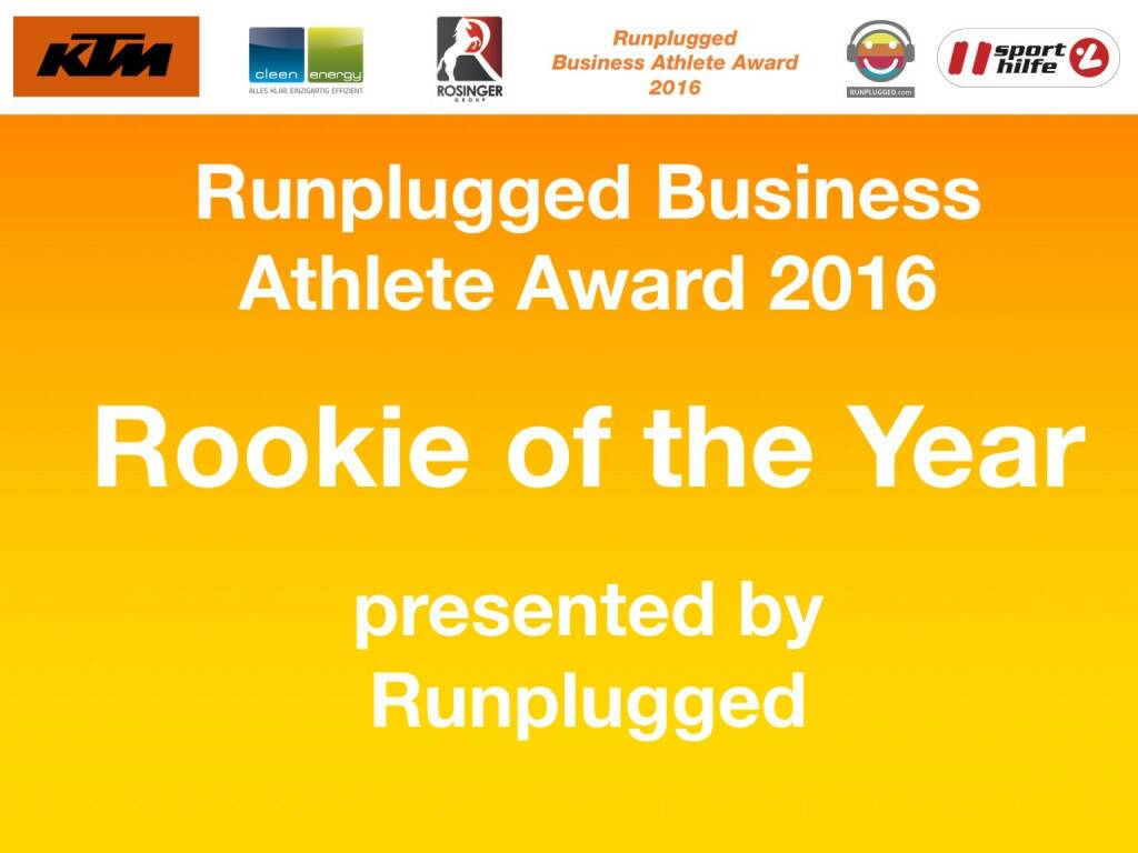 Business Athelete Award 2016 - Rookie of the Year (06.12.2016) 