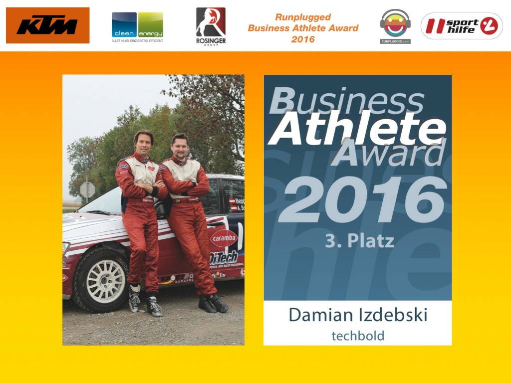 Business Athelete Award 2016 - Rang 3 Damian Izdebski (06.12.2016) 