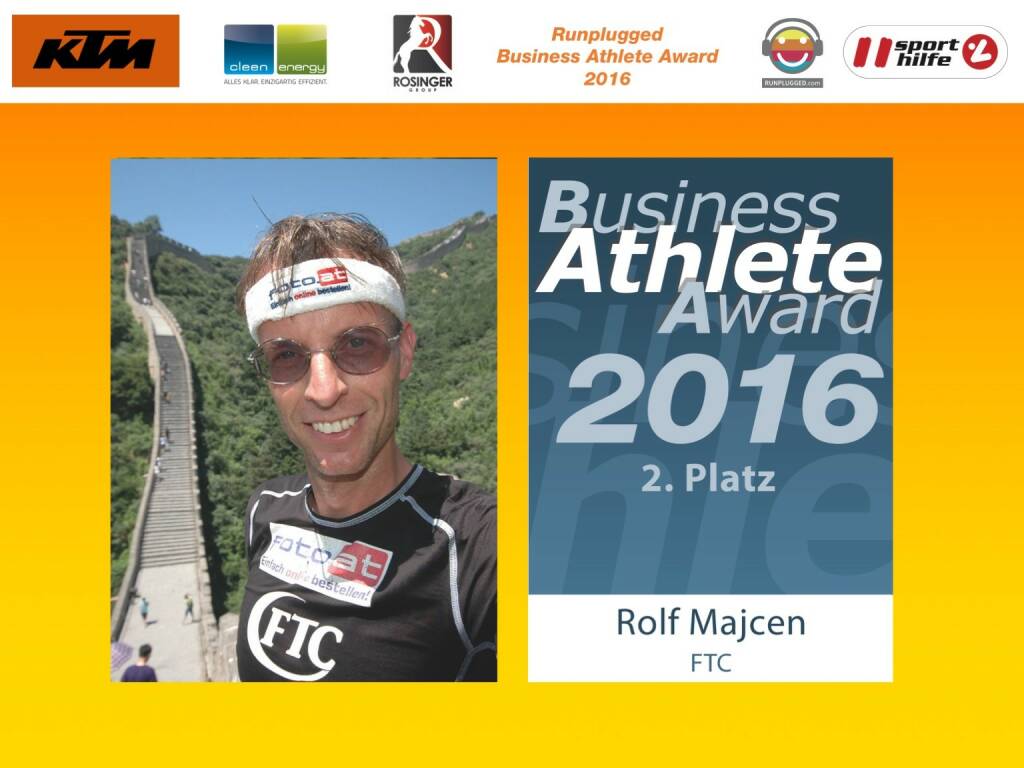 Business Athelete Award 2016 - Rang 2 Rolf Majcen (06.12.2016) 