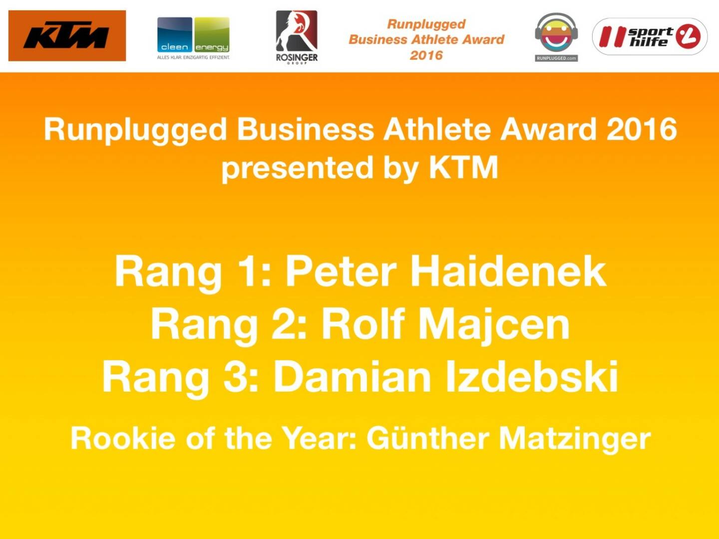 Business Athelete Award 2016 - Sieger