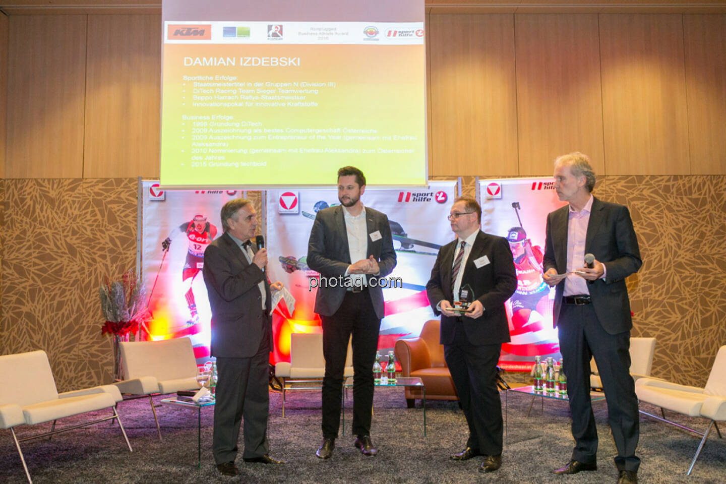 Hans Huber, Damian Izdebski (techbold technology group), Gregor Rosinger (Rosinger Group), Christian Drastil (BSN)