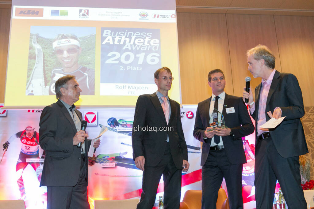 Hans Huber, Rolf Majcen (FTC), Lukas Scherzenlehner (Cleen Energy), Christian Drastil (BSN), © Martina Draper/photaq (06.12.2016) 