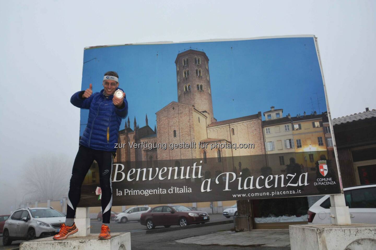 Rolf Majcen beim Treppenlauf in Piacenza