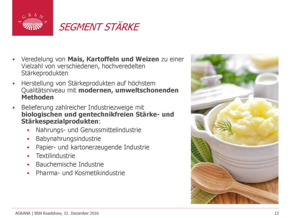 Agrana - Segment Stärke (12.12.2016)