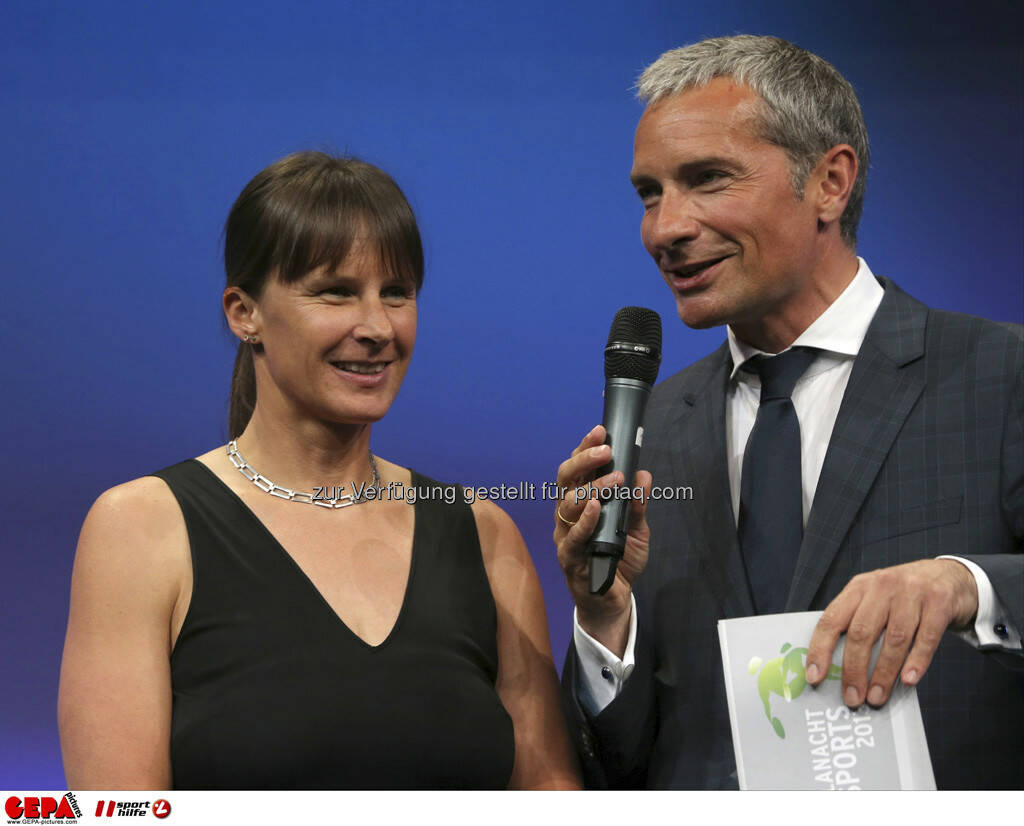 Uschi Profanter und Moderator Rainer Pariasek, Foto: GEPA pictures/ Markus Oberlaender (08.05.2013) 