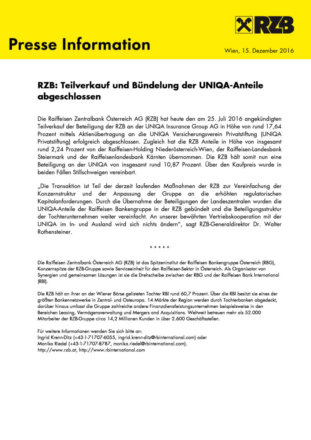 RZB: Teilverkauf und Bündelung der Uniqa-Anteile abgeschlossen, Seite 1/1, komplettes Dokument unter http://boerse-social.com/static/uploads/file_2025_rzb_teilverkauf_und_bündelung_der_uniqa-anteile_abgeschlossen.pdf