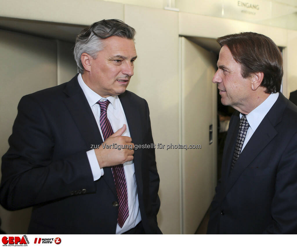 Chefredakteur Hubert Patterer (Kleine Zeitung) und Landeshauptmann Franz Vove, Foto: GEPA pictures/ Markus Oberlaender (08.05.2013) 