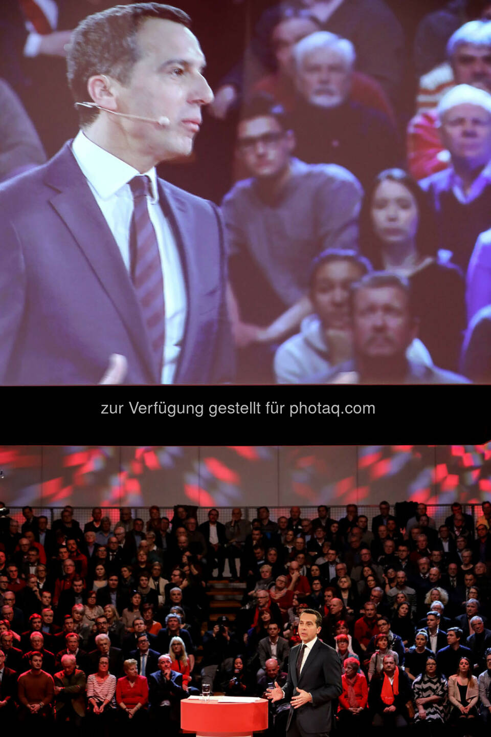 Rede von Christian Kern (SPÖ) in der Messehalle in Wels (Bild: SPÖ)