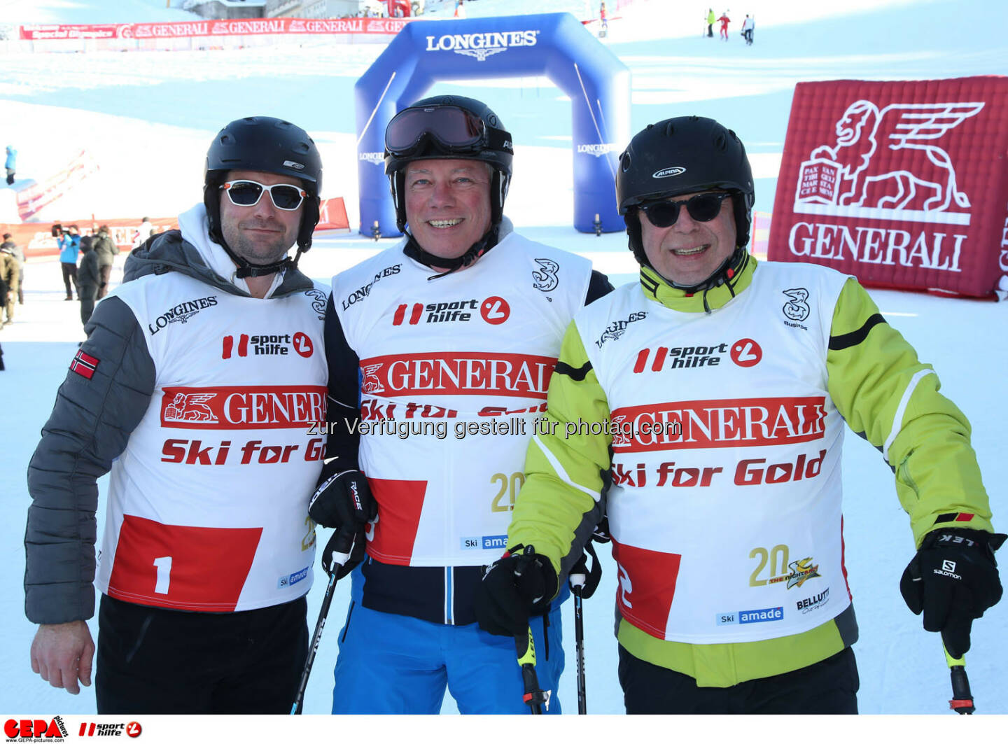 Ski for Gold Charity Race. Image shows Andre Bindlechner, Markus Murgg and Wolfgang Gratzer. Photo: GEPA pictures/ Harald Steiner