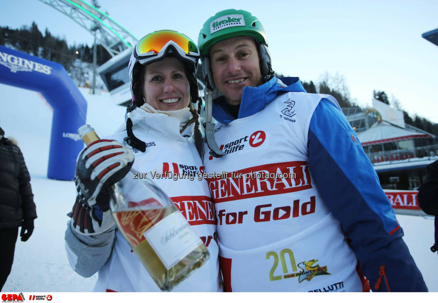 Ski for Gold Charity Race. Image shows Brigitte Kliment-Obermoser and Manfred Pranger. Photo: GEPA pictures/ Daniel Goetzhaber