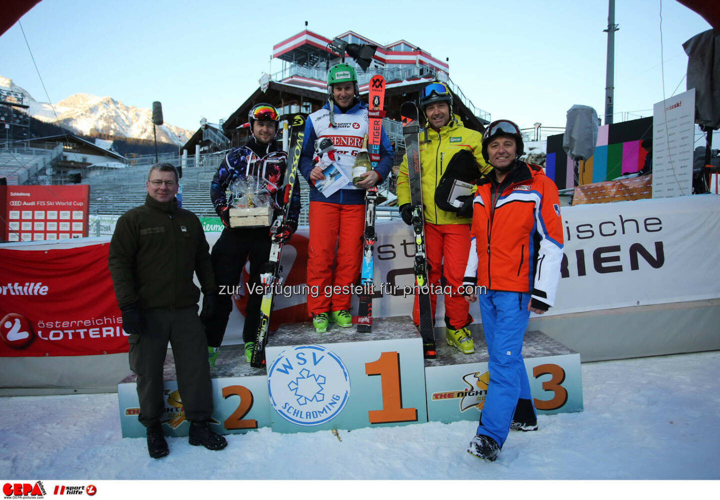 Ski for Gold Charity Race. Image shows Reinfried Herbst, Manfred Pranger, Hans Knauss and managing director Harald Bauer (Sporthilfe). Photo: GEPA pictures/ Daniel Goetzhaber