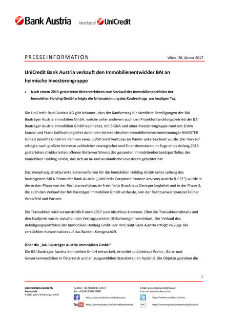 UniCredit Bank Austria verkauft den Immobilienentwickler BAI , Seite 1/2, komplettes Dokument unter http://boerse-social.com/static/uploads/file_2076_unicredit_bank_austria_verkauft_den_immobilienentwickler_bai.pdf (26.01.2017) 