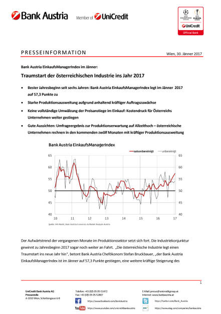 Traumstart der österreichischen Industrie ins Jahr 2017, Seite 1/4, komplettes Dokument unter http://boerse-social.com/static/uploads/file_2077_traumstart_der_osterreichischen_industrie_ins_jahr_2017.pdf (30.01.2017) 