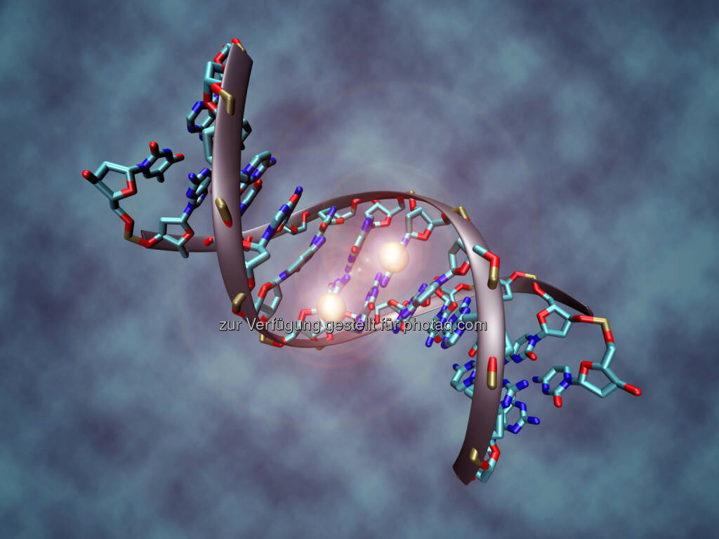 Künstlerische Darstellung eines methylierten DNA-Moleküls - St. Anna Kinderkrebsforschung e.V.: Epigenetik erklärt Vielfalt von Kinderkrebs (Fotocredit:Christoph Bock / CeMM), © Aussendung (31.01.2017) 