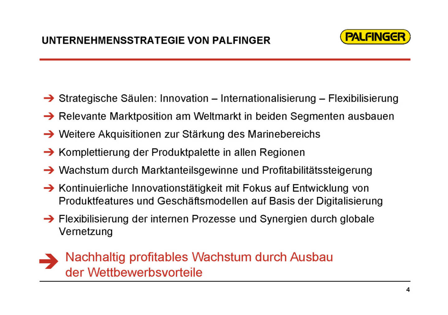 Palfinger - Unternehmensstrategie