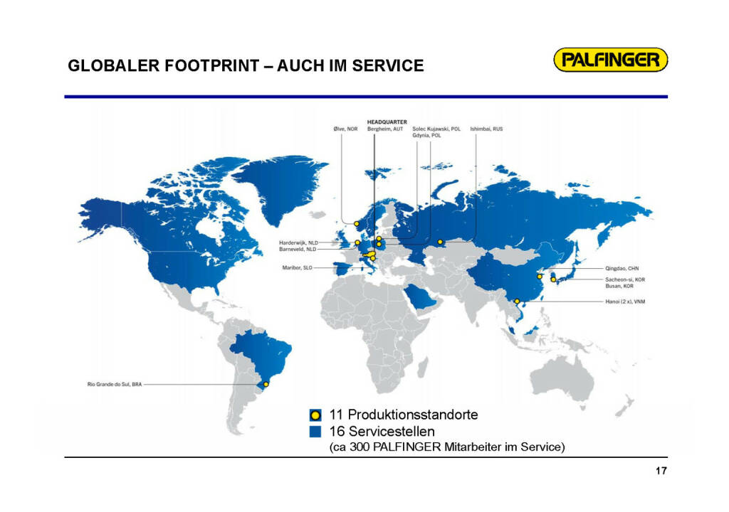 Palfinger - Globaler Footprint (01.02.2017) 