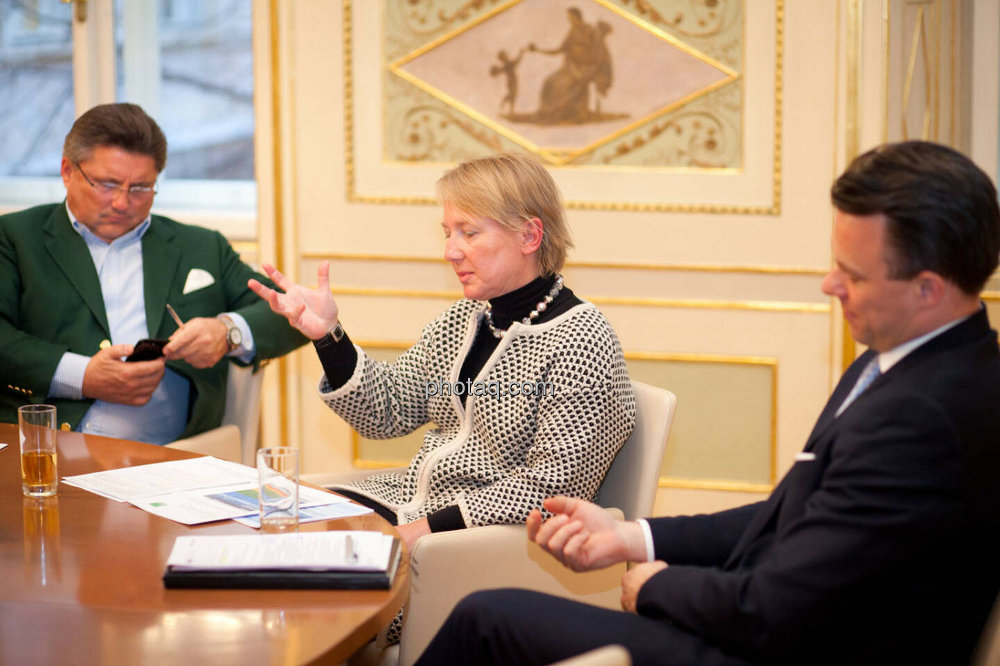 Karl-Heinz Strauss (Porr), Heike Arbter (RCB), Christoph Boschan (Wiener Börse)