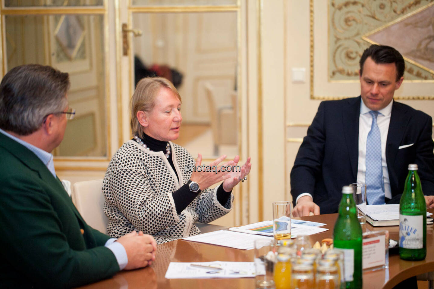 Karl-Heinz Strauss (Porr), Heike Arbter (RCB), Christoph Boschan (Wiener Börse)