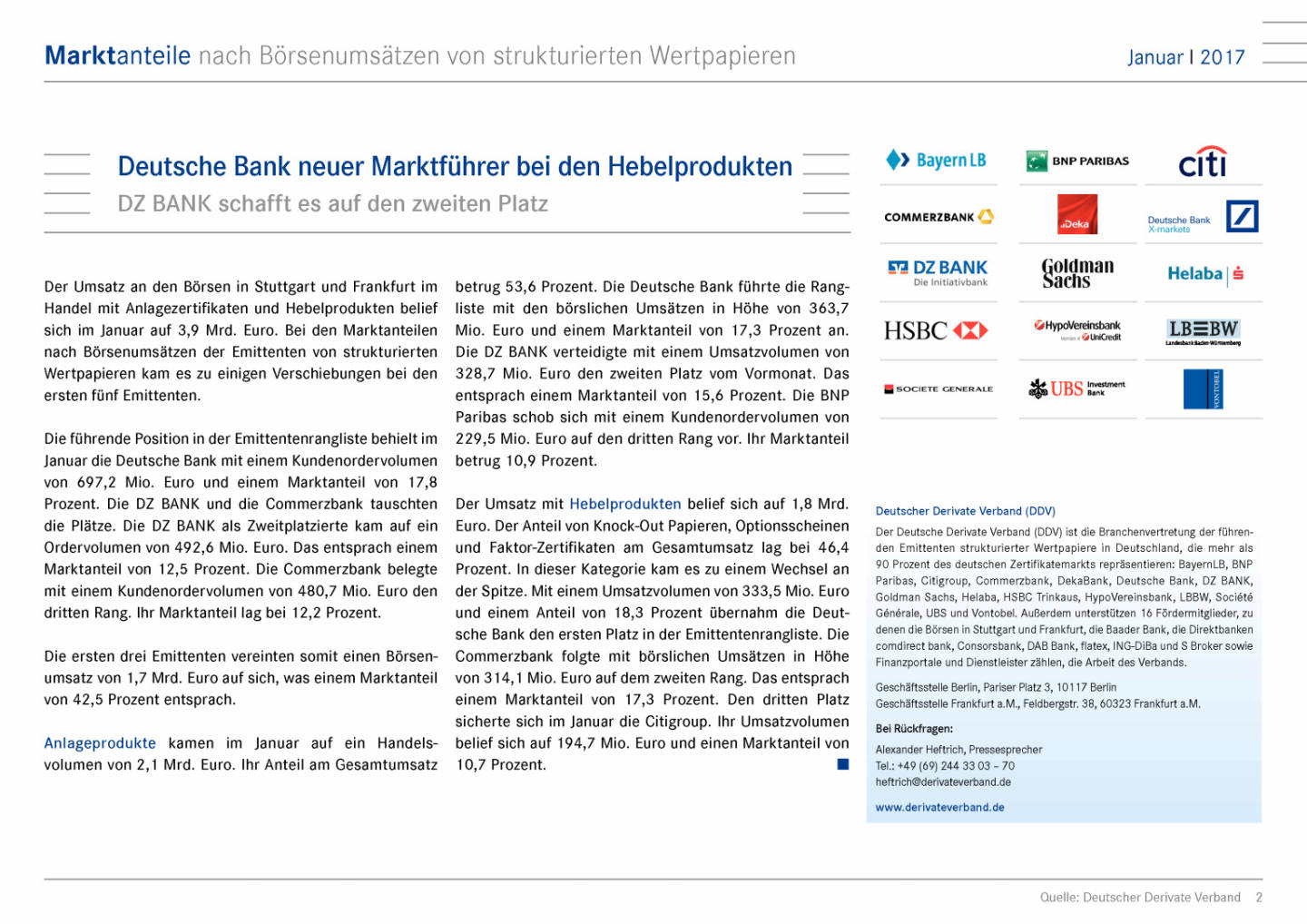 Deutsche Bank neuer Marktführer bei den Hebelprodukten, Seite 2/15, komplettes Dokument unter http://boerse-social.com/static/uploads/file_2104_deutsche_bank_neuer_marktfuhrer_bei_den_hebelprodukten.pdf