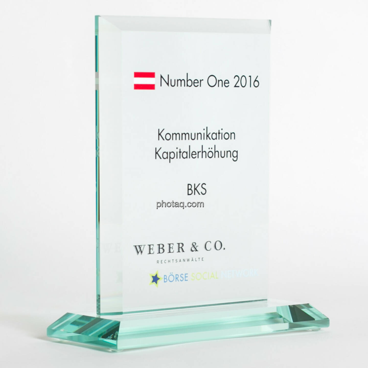 Number One Awards 2016 - Kommunikation Kapitalerhöhung BKS