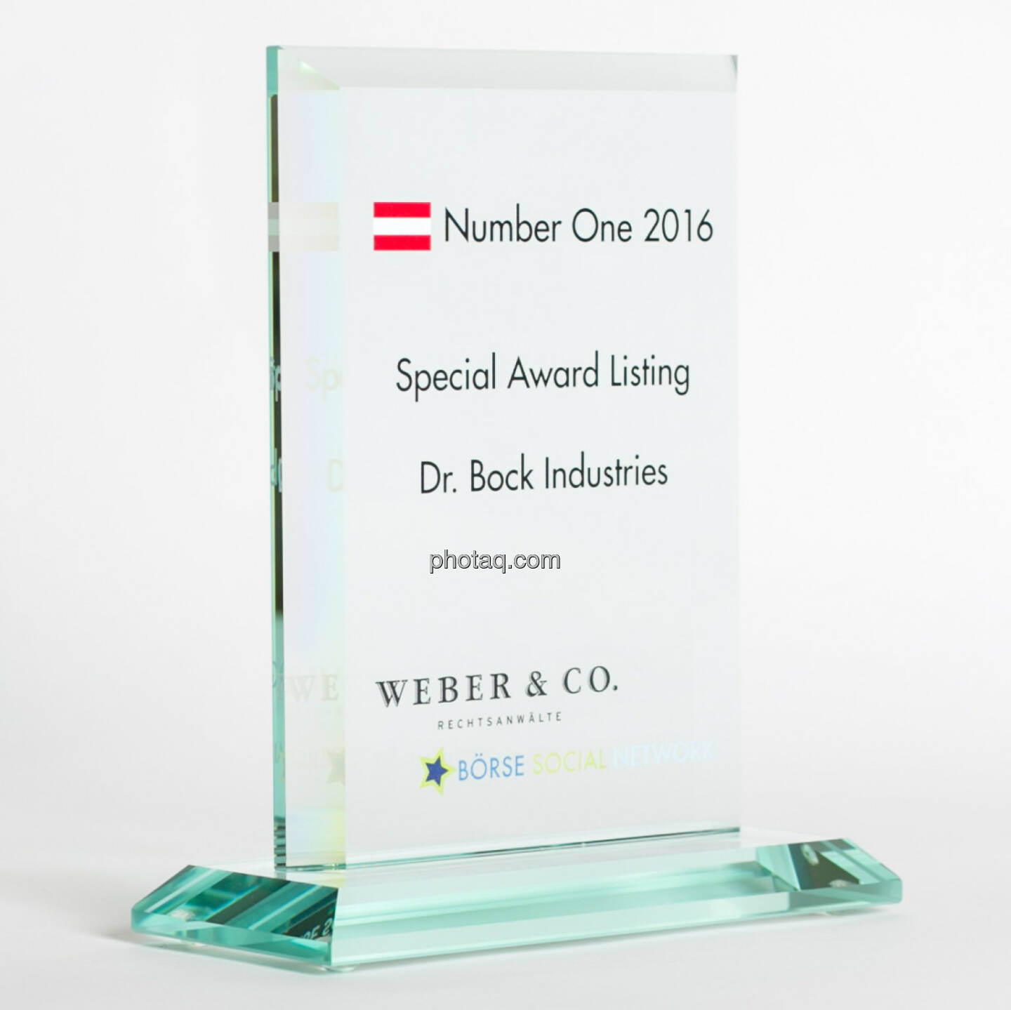 Number One Awards 2016 - Special Award Listing Dr. Bock Industries