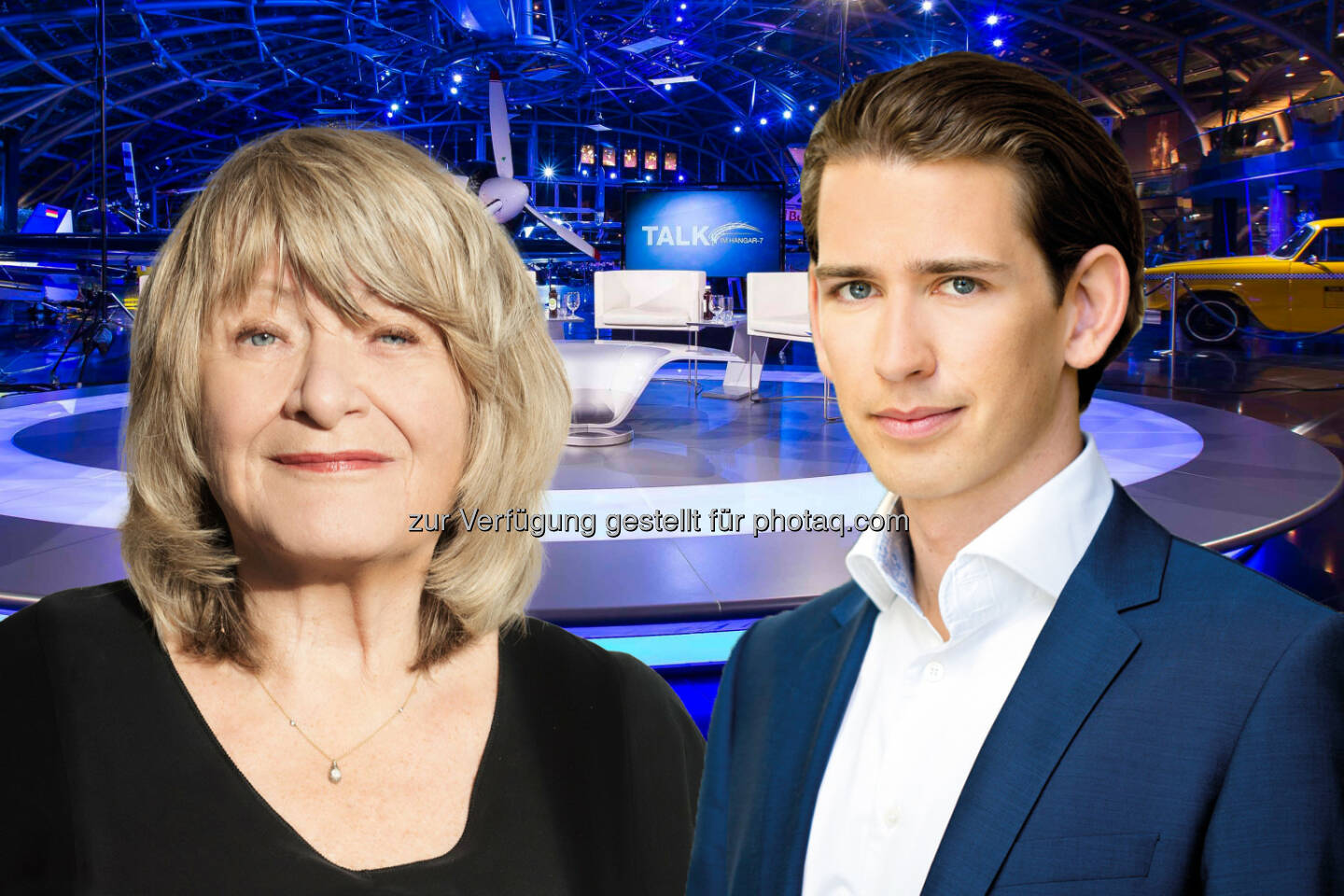 Alice Schwarzer und Sebastian Kurz sind morgen zu Gast beim Talk im Hangar-7 - ServusTV: Kopftuchverbot: ja/nein? (Fotocredit: ServusTV / Flitner / ÖVP / Matern)