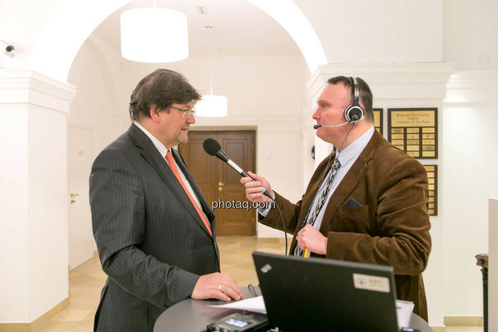 Stefan Zapotocky, Peter Heinrich (Börsenradio) , © Martina Draper/photaq (16.02.2017) 