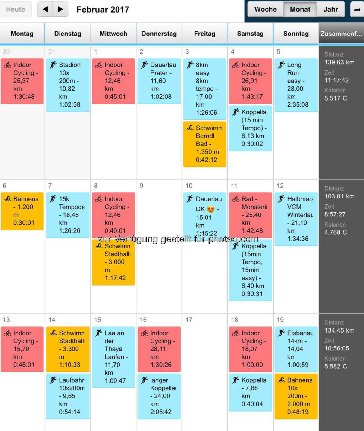 Trainingsplan