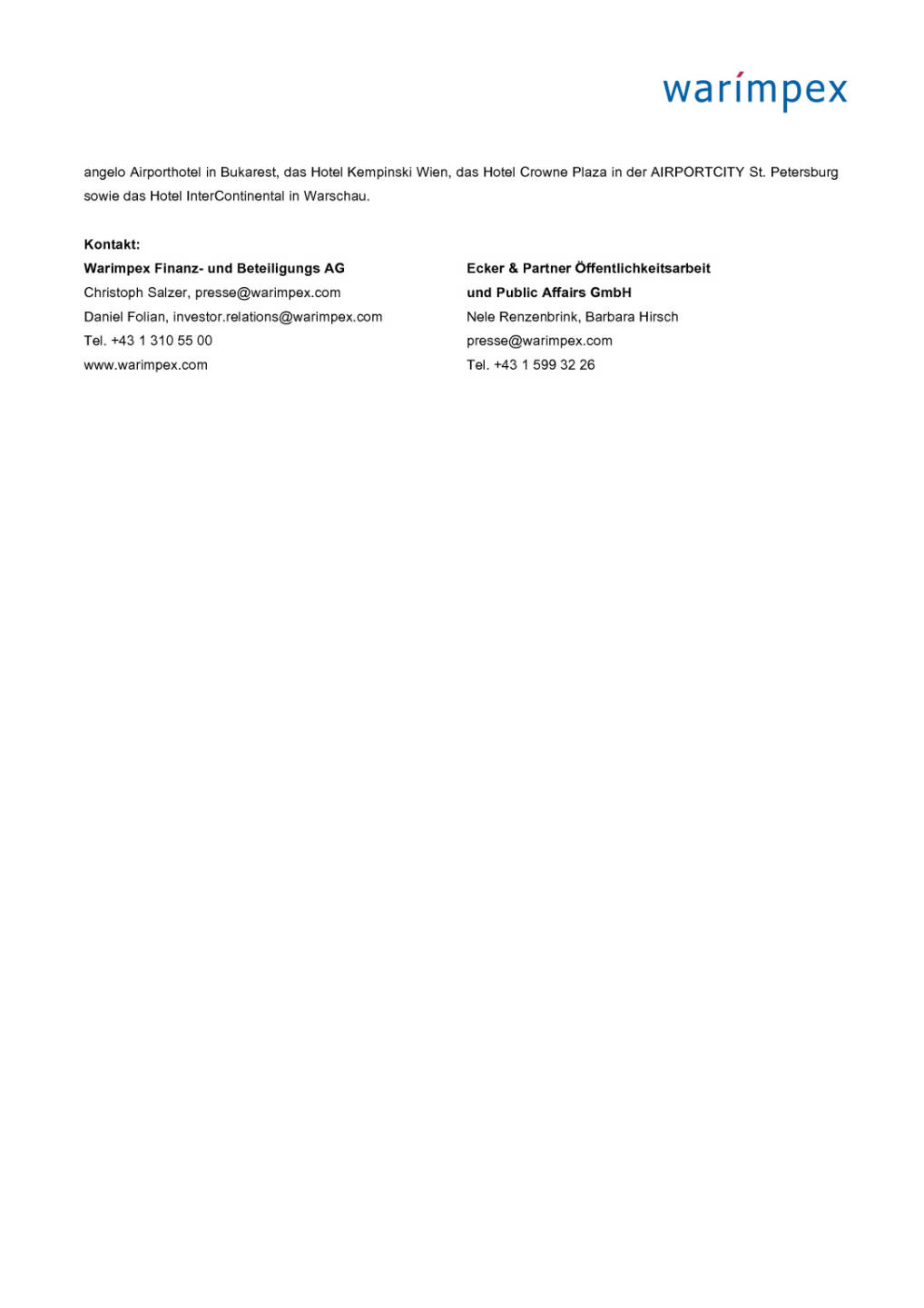 Warimpex verkauft 8 Hotels, Seite 3/3, komplettes Dokument unter http://boerse-social.com/static/uploads/file_2125_warimpex_verkauft_8_hotels.pdf