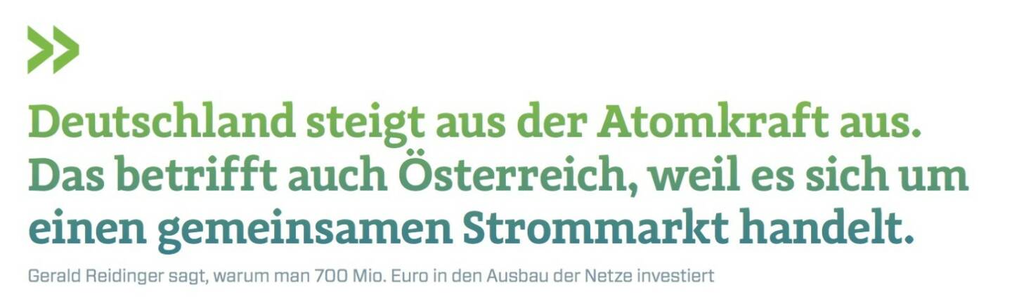 Deutschland steigt aus der Atomkraft aus. Das betrifft auch Österreich, weil es sich um einen gemeinsamen Strommarkt handelt.
Gerald Reidinger sagt, warum man 700 Mio. Euro in den Ausbau der Netze investiert