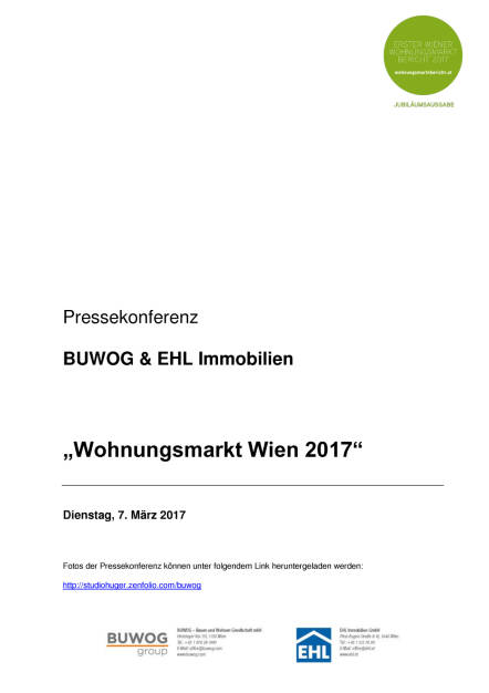 Buwog & EHL Immobilien: Wohnungsmarkt Wien 2017, Seite 1/10, komplettes Dokument unter http://boerse-social.com/static/uploads/file_2142_buwog_ehl_immobilien_wohnungsmarkt_wien_2017.pdf (07.03.2017) 