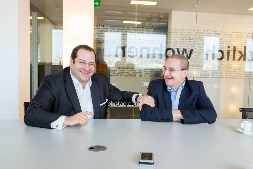 Daniel Riedl (CEO Buwog), Andreas Segal (CFO Buwog), © Martina Draper/photaq (07.03.2017) 