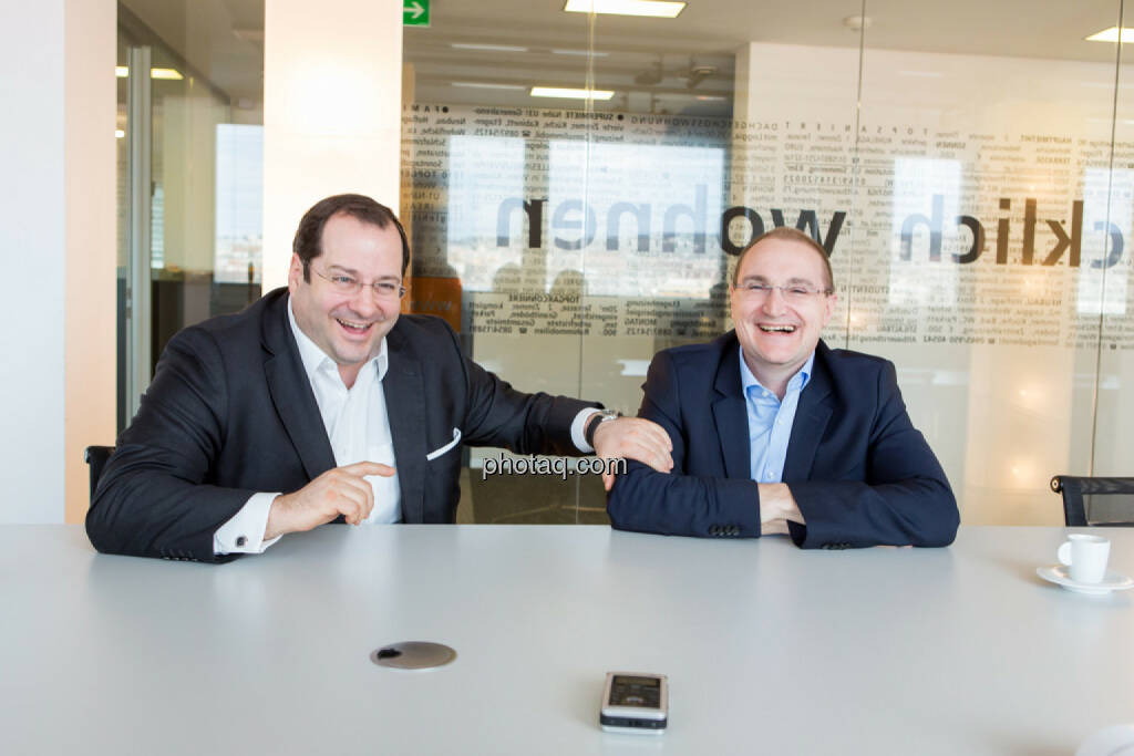 Daniel Riedl (CEO Buwog), Andreas Segal (CFO Buwog), © Martina Draper/photaq (07.03.2017) 