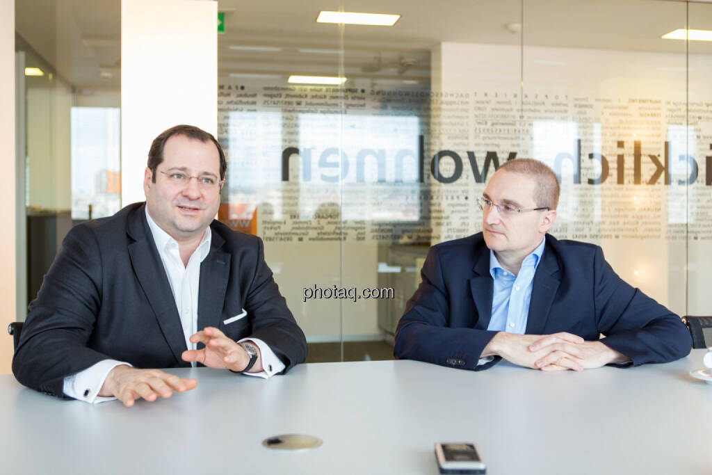 Daniel Riedl (CEO Buwog), Andreas Segal (CFO Buwog), © Martina Draper/photaq (07.03.2017) 