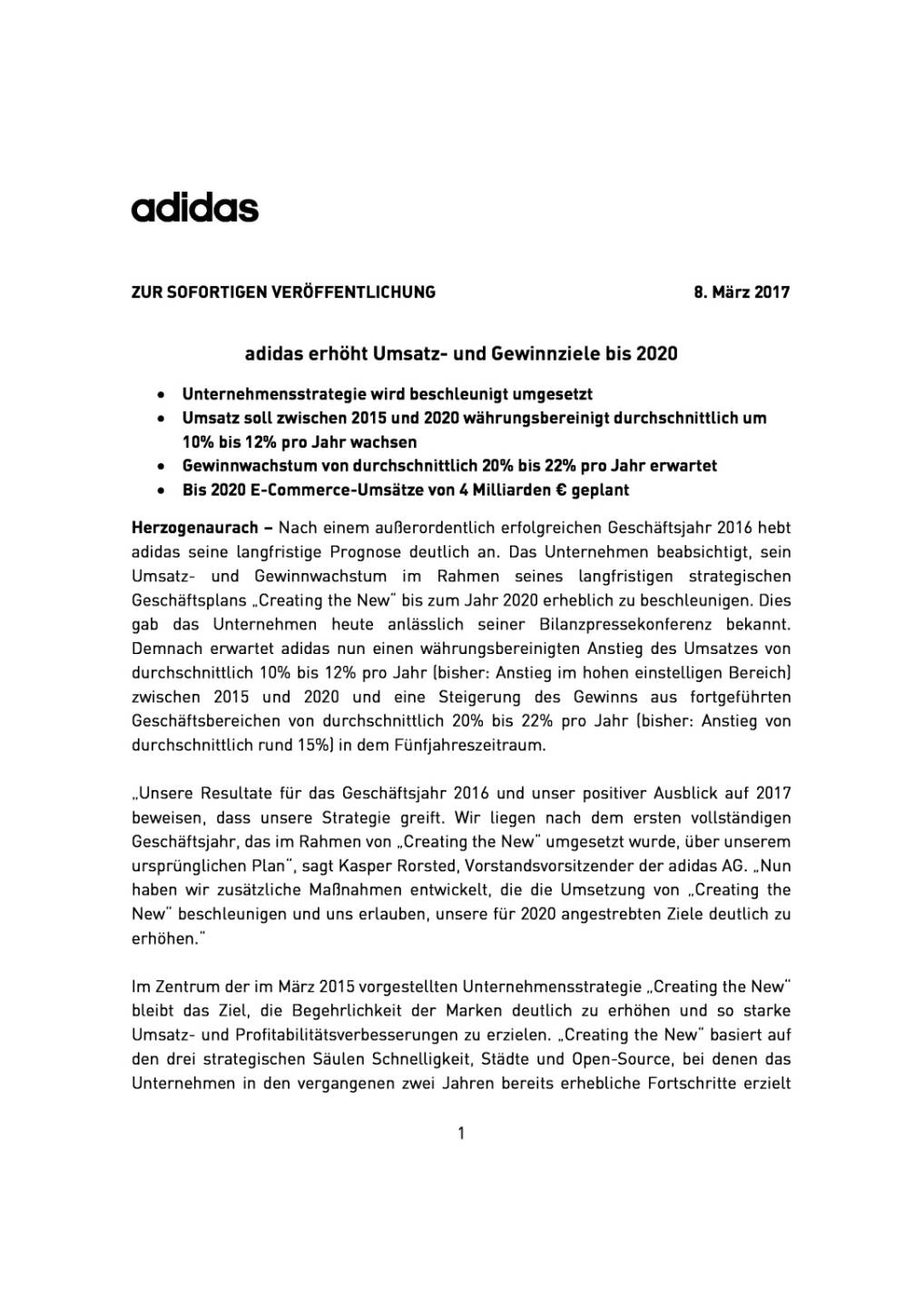 adidas erhöht Umsatz- und Gewinnziele bis 2020, Seite 1/5, komplettes Dokument unter http://boerse-social.com/static/uploads/file_2145_adidas_erhoht_umsatz-_und_gewinnziele_bis_2020.pdf