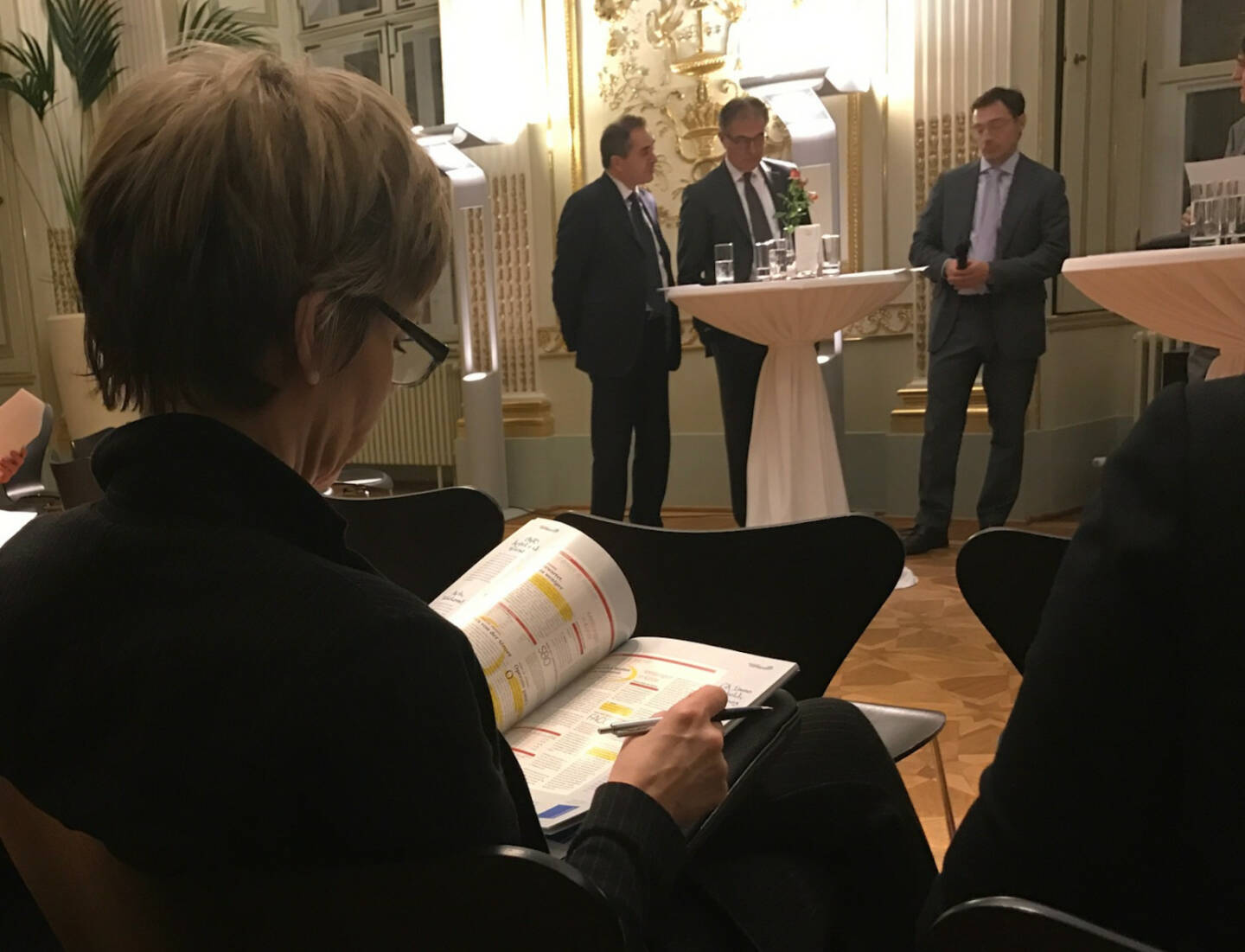 Wolfgang Matejka, Fritz Mostböck, Roland Neuwirth beim Wiener Aktien Award 2017 in der Capital Bank