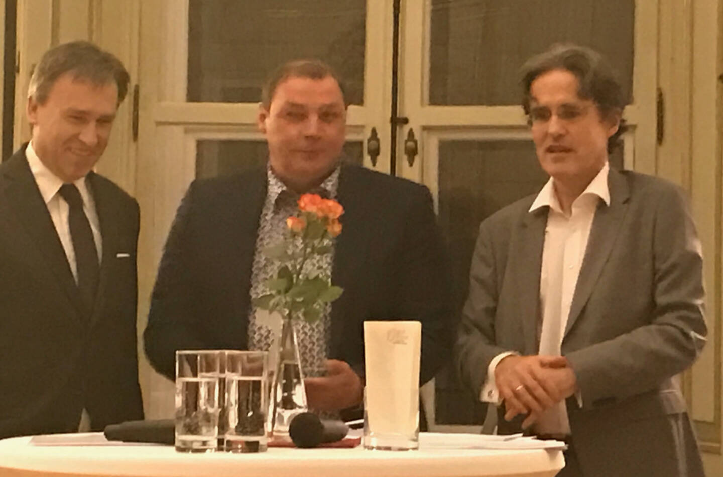 Christian Jauk Hannes Roither, Martin Kwauka beim Wiener Aktien Award 2017 in der Capital Bank