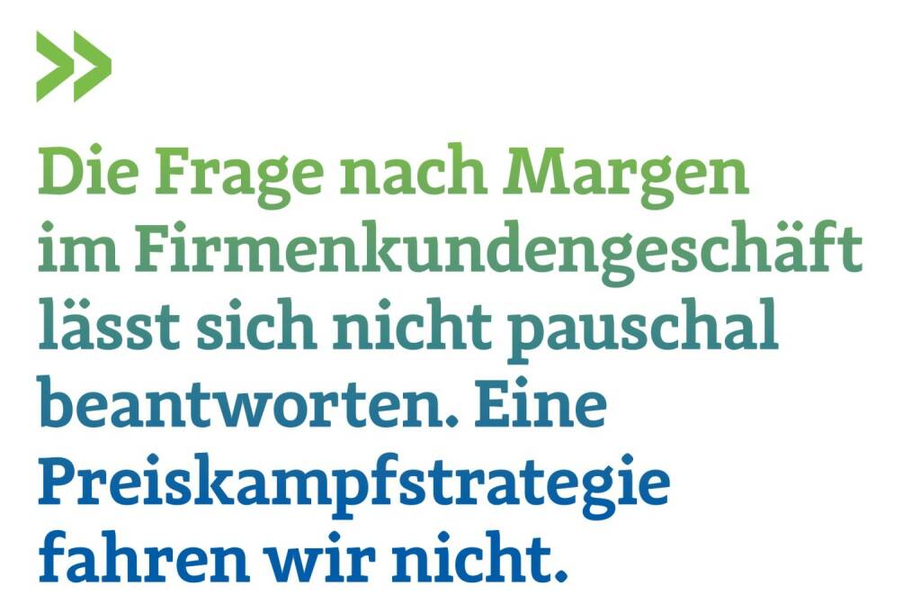 Die Frage nach Margen im Firmenkundengeschäft lässt sich nicht pauschal beantworten. Eine Preiskampfstrategie fahren wir nicht. Karin Gregor, Großkunden-Bereichsleiterin bei ING-DiBa Austria, © photaq.com/Börse Social Magazine (12.03.2017) 