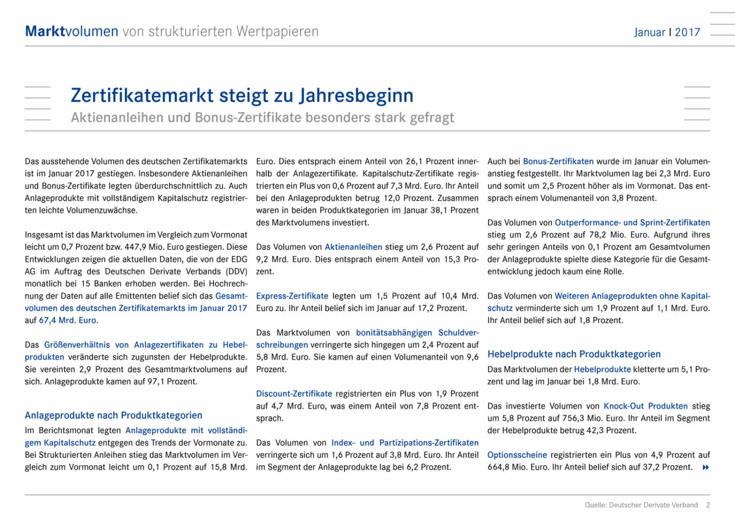 Deutschland: Zertifikatemarkt steigt zu Jahresbeginn, Seite 2/7, komplettes Dokument unter http://boerse-social.com/static/uploads/file_2169_deutschland_zertifikatemarkt_steigt_zu_jahresbeginn.pdf