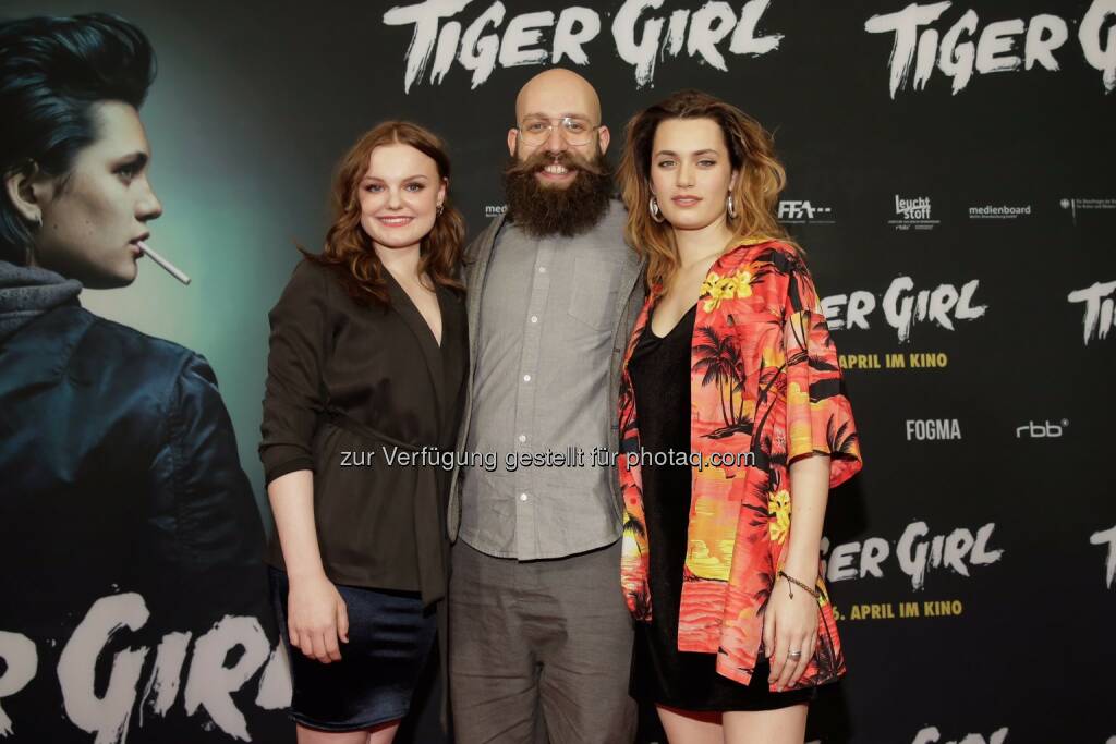 Maria Dragus, Jakob Lass, Ella Rumpf. Tiger Girl -Premiere im Zoo Palast in Berlin am 20.03.2017. Constantin Film Verleih. - Constantin Film: TIGER GIRL feiert Premiere in Berlin (Fotocredit: Constantin Film), © Aussendung (22.03.2017) 