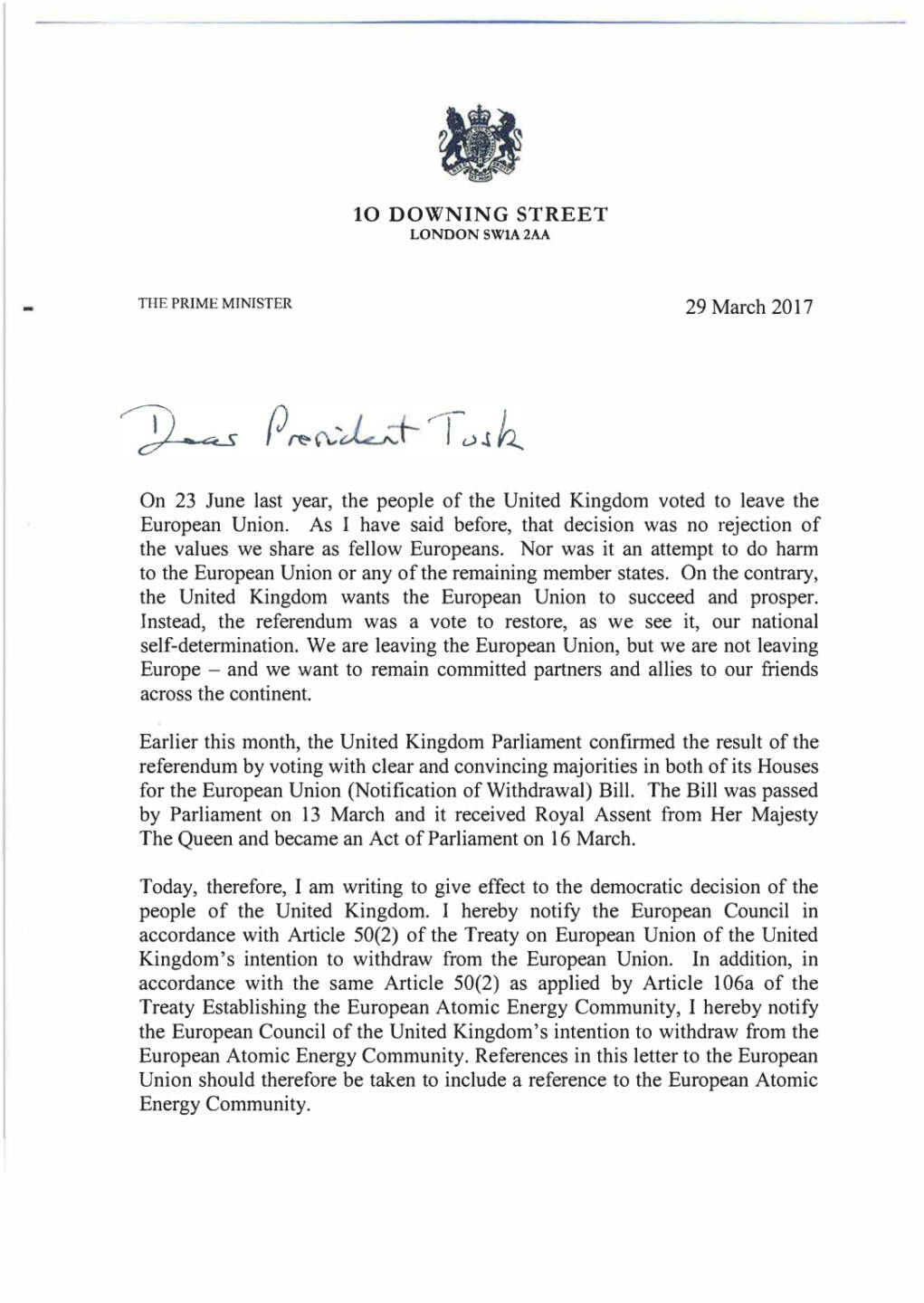 Das Brexit-Dokument mit Tusk, Seite 1/6, komplettes Dokument unter http://boerse-social.com/static/uploads/file_2185_das_brexit-dokument_mit_tusk.pdf