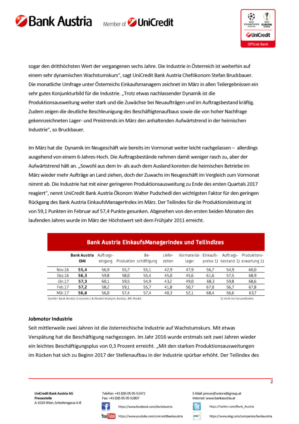 Bank Austria EinkaufsManagerIndex im März: Österreichs Industrie weiter auf kräftigem Wachstumskurs, Seite 2/4, komplettes Dokument unter http://boerse-social.com/static/uploads/file_2187_bank_austria_einkaufsmanagerindex_im_marz_osterreichs_industrie_weiter_auf_kraftigem_wachstumskurs.pdf