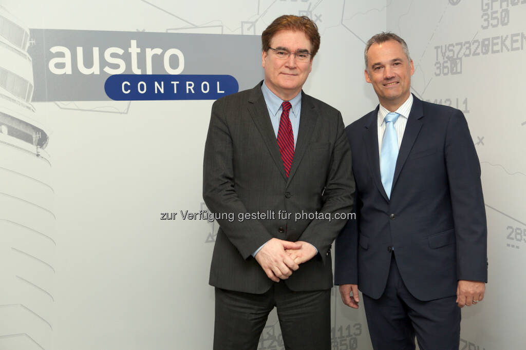 Dr.Heinz Sommerbauer (CEO); Thomas Hoffmann (MSc., COO) - Austro Control GmbH: Austro Control: Positive Bilanz 2016 (Fotocredit: Austro Control GmbH/APA-Fotoservice/Bargad), © Aussender (30.03.2017) 