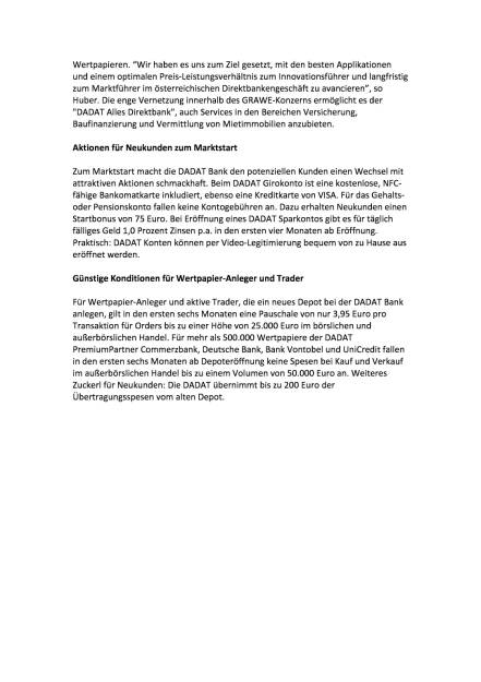 Marktstart  für neue österreichische Direktbank, Seite 2/2, komplettes Dokument unter http://boerse-social.com/static/uploads/file_2190_marktstart_fur_neue_osterreichische_direktbank.pdf (31.03.2017) 